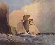 William Buelow Gould Sailing ships off a rocky coast oil painting